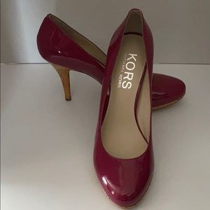 Michael Kors patent leather peony pumps